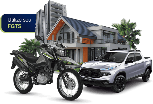 Ilustração de um sonho sendo realizado através do consórcio